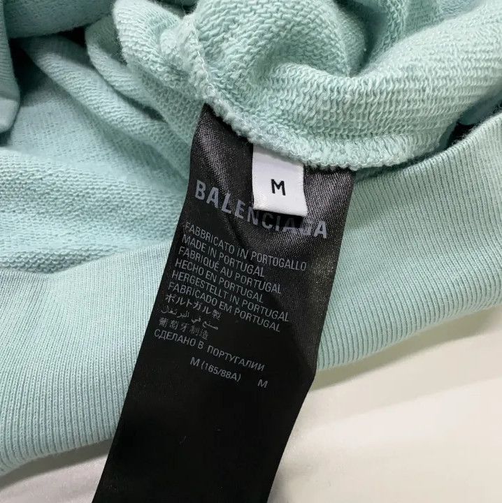 Balenciaga Balenciaga Mint Green Hooded Sweatshirt Size US M / EU 48-50 / 2 - 6 Thumbnail