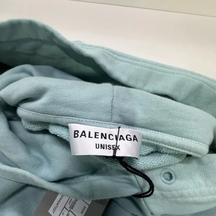 Balenciaga Balenciaga Mint Green Hooded Sweatshirt Size US M / EU 48-50 / 2 - 4 Thumbnail