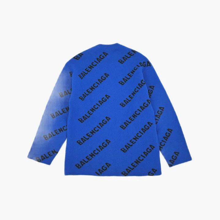 Balenciaga Balenciaga Blue Logo Knit Pullover Sweater Size US XS / EU 42 / 0 - 3 Thumbnail