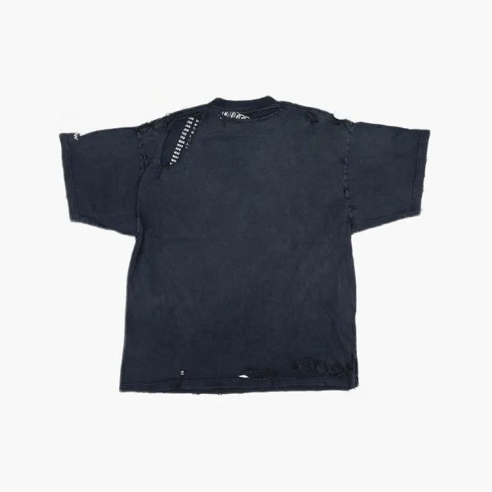Balenciaga Balenciaga Repaired Series Black Distressed Tee Size US M / EU 48-50 / 2 - 3 Thumbnail