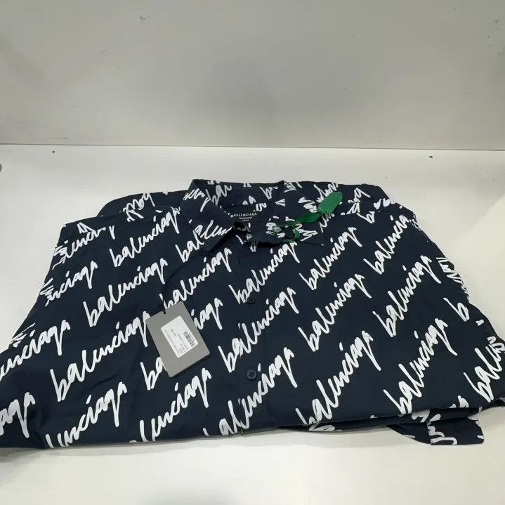 Balenciaga Balenciaga SS22 Logo Blue Long Sleeve Shirt Size US M / EU 48-50 / 2 - 10 Thumbnail
