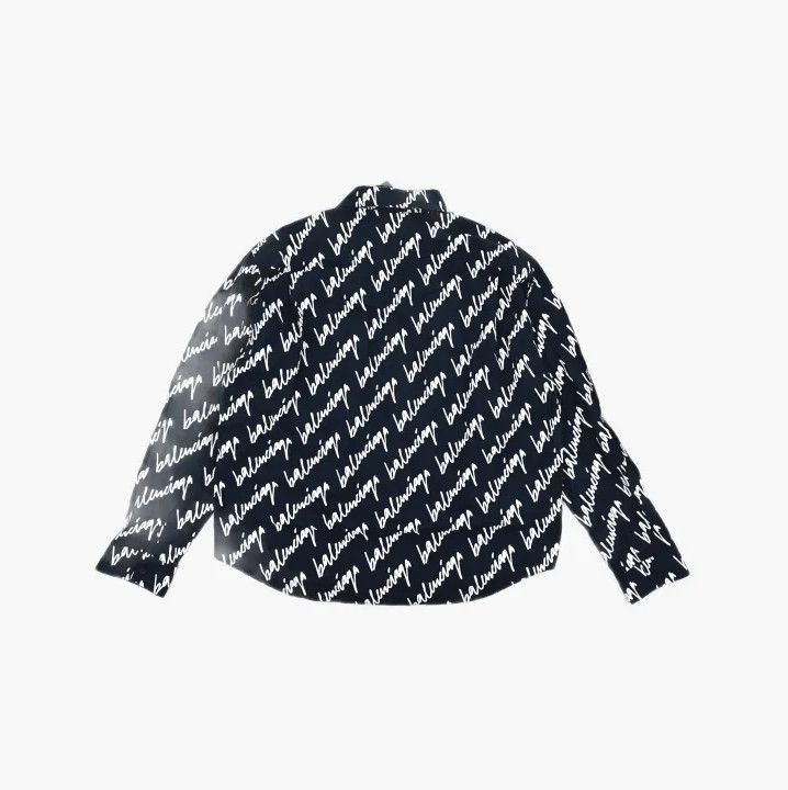 Balenciaga Balenciaga SS22 Logo Blue Long Sleeve Shirt Size US M / EU 48-50 / 2 - 3 Thumbnail