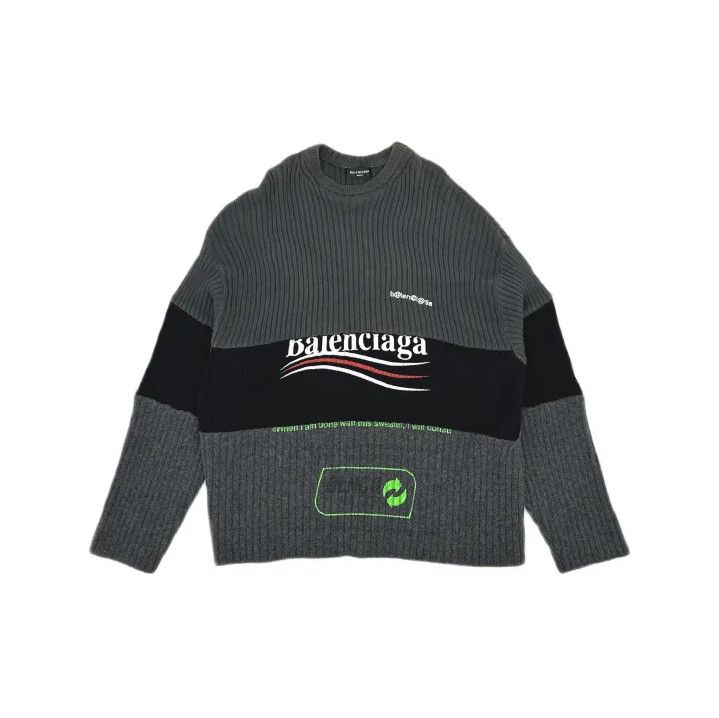 Balenciaga Balenciaga FW21 Logo Knitted Pullover Sweater Size US S / EU 44-46 / 1 - 2 Thumbnail
