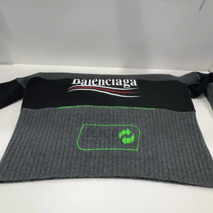 Balenciaga Balenciaga FW21 Logo Knitted Pullover Sweater Size US S / EU 44-46 / 1 - 9 Thumbnail
