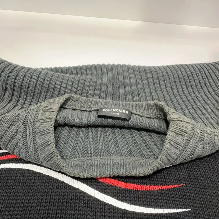 Balenciaga Balenciaga FW21 Logo Knitted Pullover Sweater Size US S / EU 44-46 / 1 - 7 Thumbnail