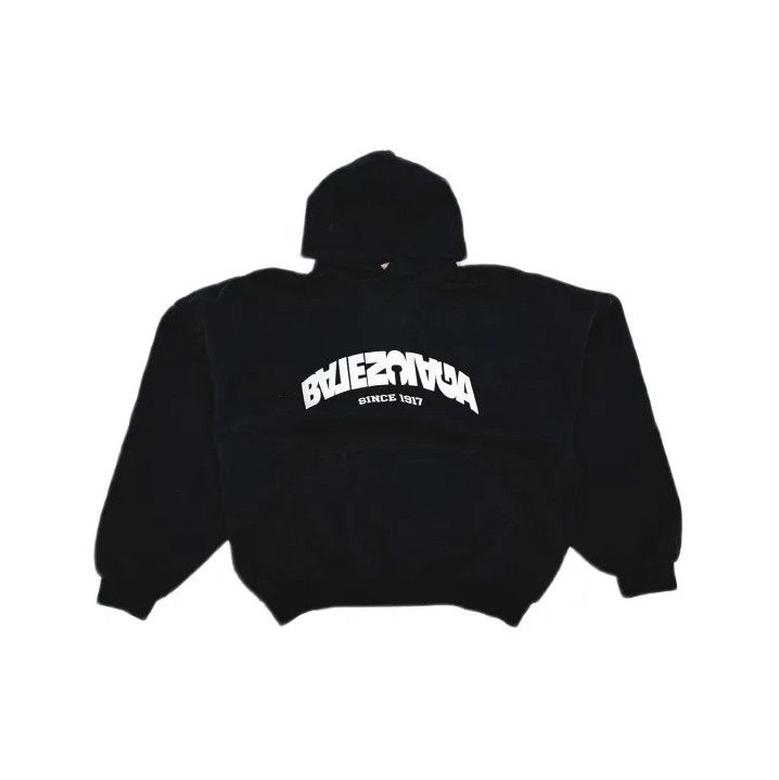 Balenciaga Balenciaga Logo Print Black Hoodie for All Size US L / EU 52-54 / 3 - 2 Thumbnail