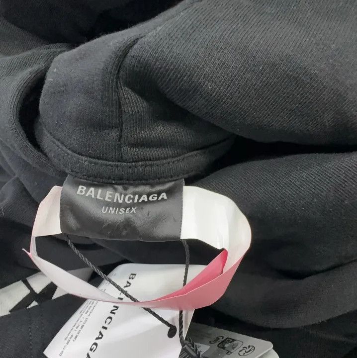 Balenciaga Balenciaga Logo Print Black Hoodie for All Size US L / EU 52-54 / 3 - 7 Thumbnail