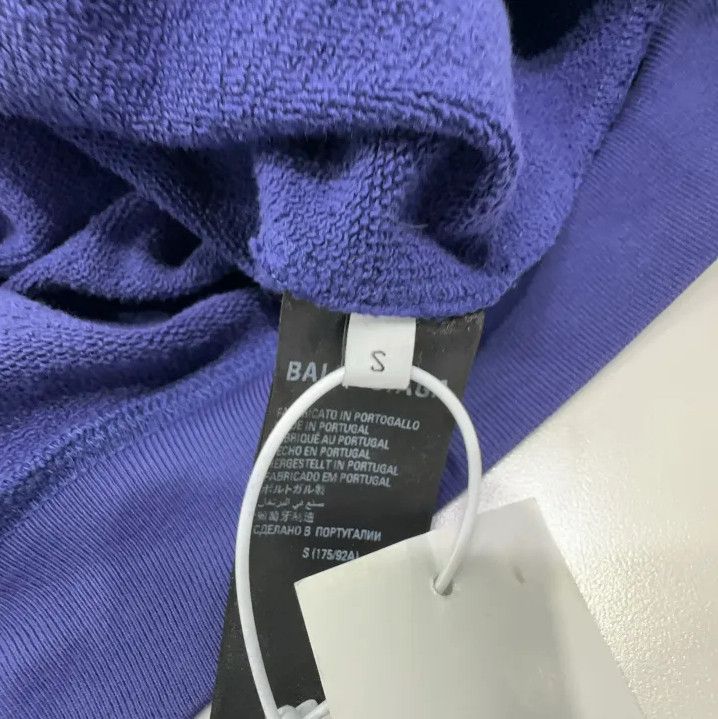 Balenciaga Balenciaga Blue Logo Print Hoodie Size US S / EU 44-46 / 1 - 4 Thumbnail