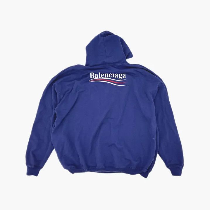 Balenciaga Balenciaga Blue Logo Print Hoodie Size US S / EU 44-46 / 1 - 3 Thumbnail