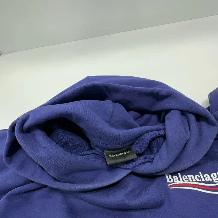 Balenciaga Balenciaga Blue Logo Print Hoodie Size US S / EU 44-46 / 1 - 7 Thumbnail