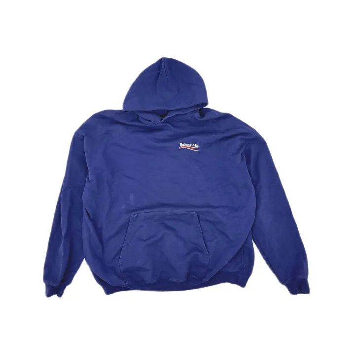 Balenciaga Balenciaga Blue Logo Print Hoodie Size US S / EU 44-46 / 1 - 2 Thumbnail