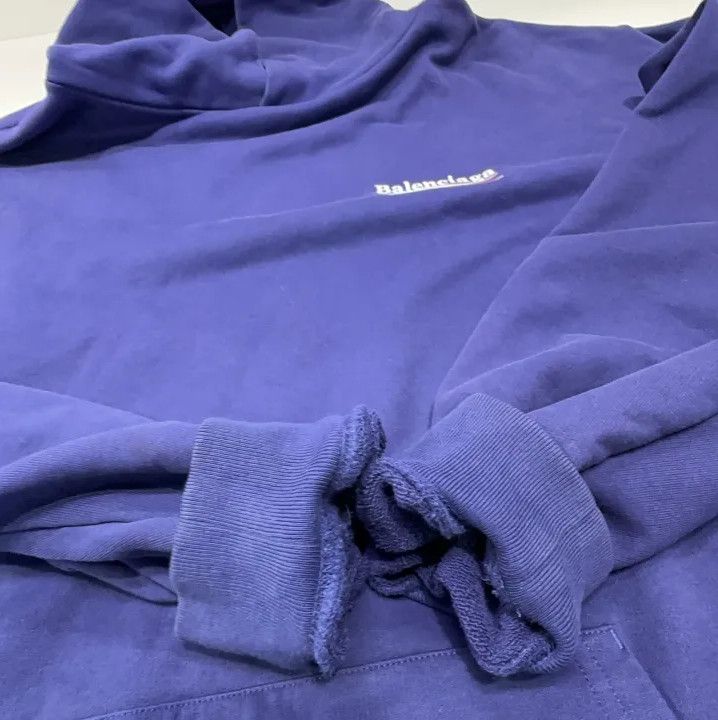 Balenciaga Balenciaga Blue Logo Print Hoodie Size US S / EU 44-46 / 1 - 14 Thumbnail