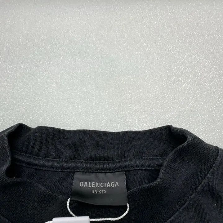 Balenciaga Balenciaga Flame Logo Casual Black T-Shirt Size US M / EU 48-50 / 2 - 6 Thumbnail