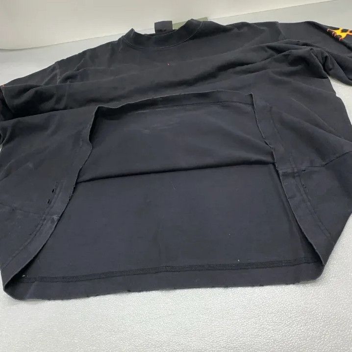 Balenciaga Balenciaga Flame Logo Casual Black T-Shirt Size US M / EU 48-50 / 2 - 9 Thumbnail