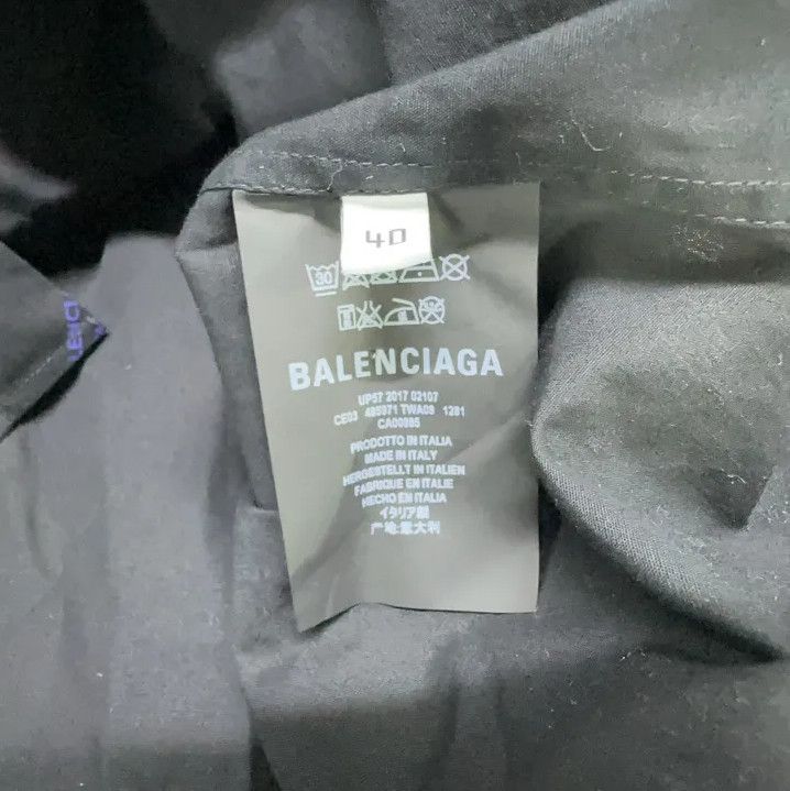 Balenciaga Balenciaga Black Stylish Print Long Sleeve Shirt Size US M / EU 48-50 / 2 - 6 Thumbnail