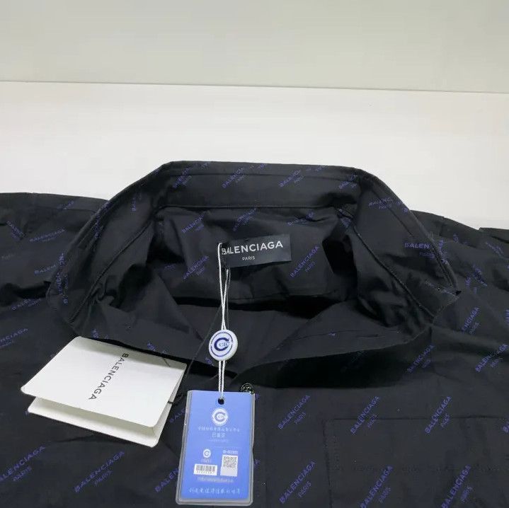 Balenciaga Balenciaga Black Stylish Print Long Sleeve Shirt Size US M / EU 48-50 / 2 - 8 Thumbnail