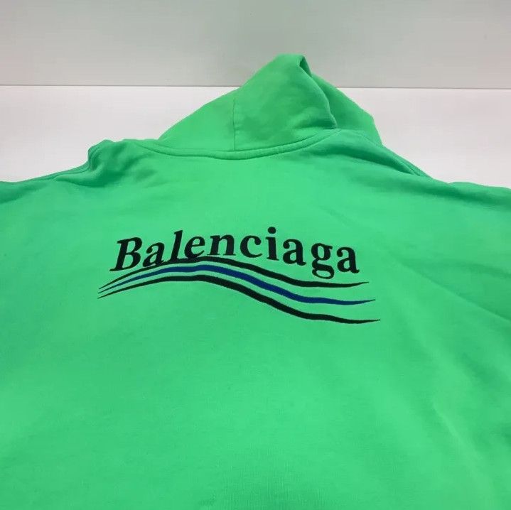 Balenciaga Balenciaga Green Logo Hoodie for All Genders Size US M / EU 48-50 / 2 - 13 Thumbnail