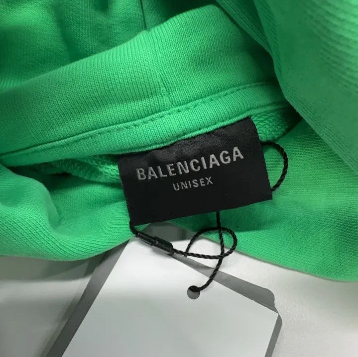 Balenciaga Balenciaga Green Logo Hoodie for All Genders Size US M / EU 48-50 / 2 - 7 Thumbnail
