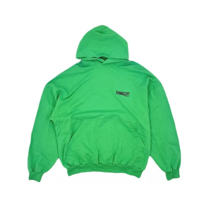 Balenciaga Balenciaga Green Logo Hoodie for All Genders Size US M / EU 48-50 / 2 - 2 Thumbnail