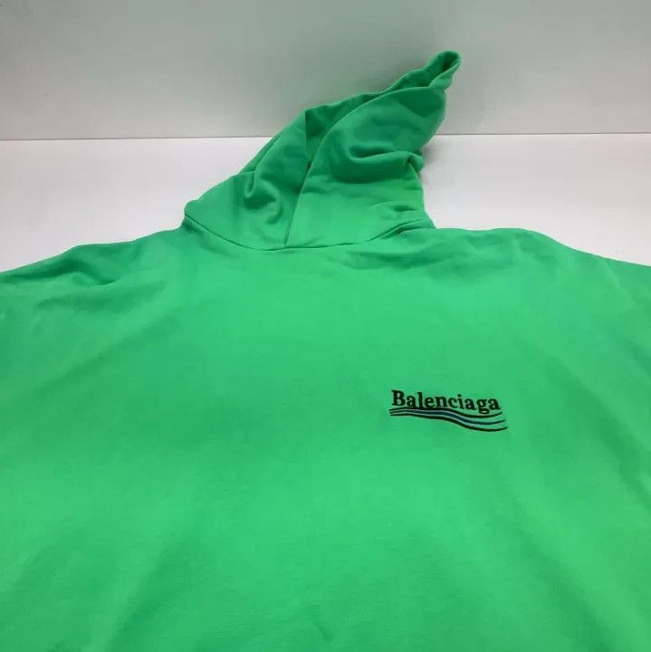 Balenciaga Balenciaga Green Logo Hoodie for All Genders Size US M / EU 48-50 / 2 - 9 Thumbnail
