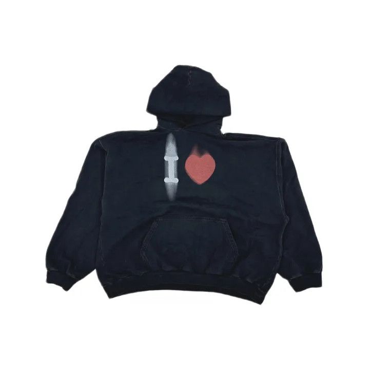 Balenciaga Balenciaga SS23 Black Hoodie with Heart Print Size US XL / EU 56 / 4 - 2 Thumbnail
