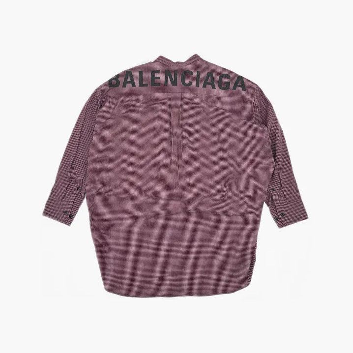 Balenciaga Balenciaga Striped Ribbon Letter Shirt in Pink Size US M / EU 48-50 / 2 - 3 Thumbnail