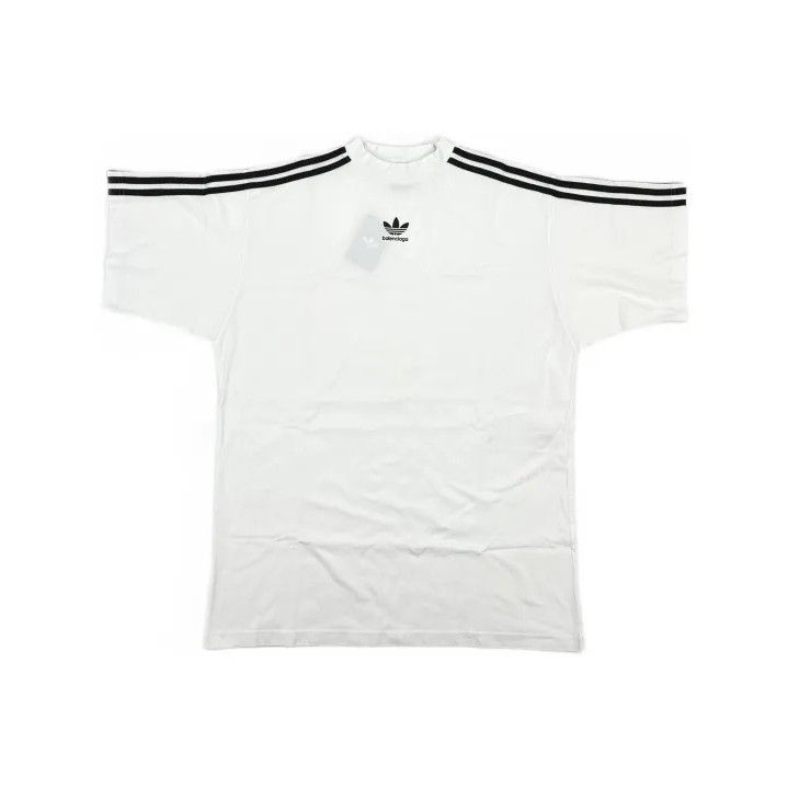 Balenciaga Balenciaga x Adidas Originals White Logo T-Shirt Size US L / EU 52-54 / 3 - 2 Thumbnail