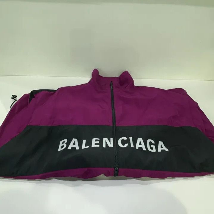 Balenciaga Balenciaga Men's Burgundy Logo Sports Jacket Size US L / EU 52-54 / 3 - 10 Thumbnail