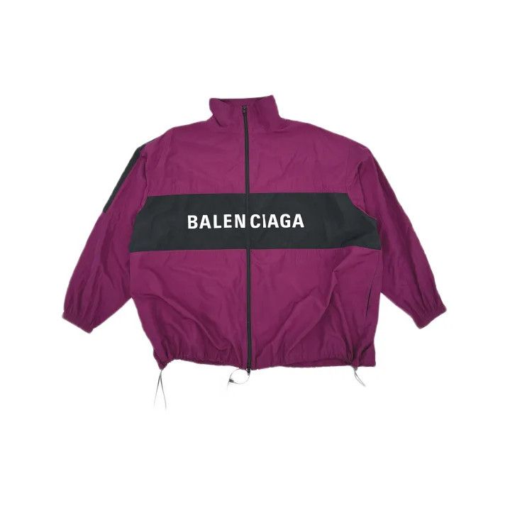Balenciaga Balenciaga Men's Burgundy Logo Sports Jacket Size US L / EU 52-54 / 3 - 2 Thumbnail