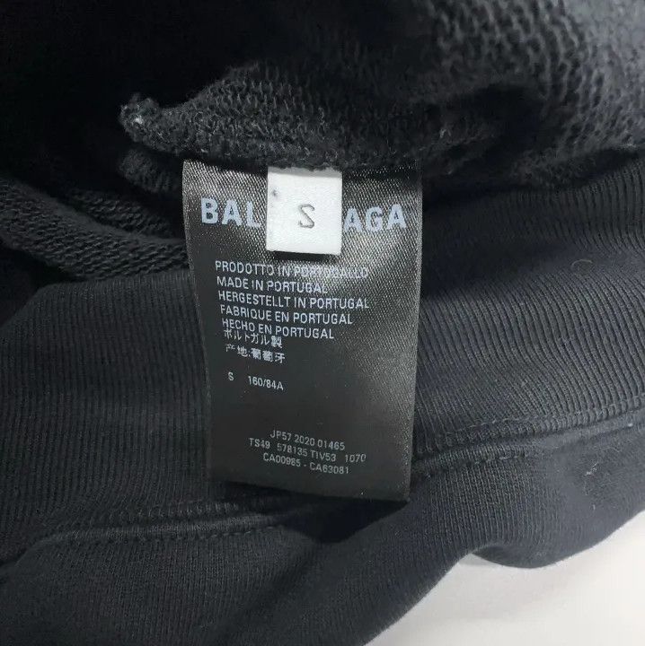 Balenciaga Balenciaga Black Logo Wave Print Hooded Sweatshirt Size US S / EU 44-46 / 1 - 4 Thumbnail