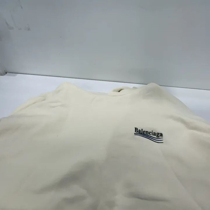 Balenciaga Balenciaga Logo Print Hoodie in White Size US L / EU 52-54 / 3 - 8 Thumbnail