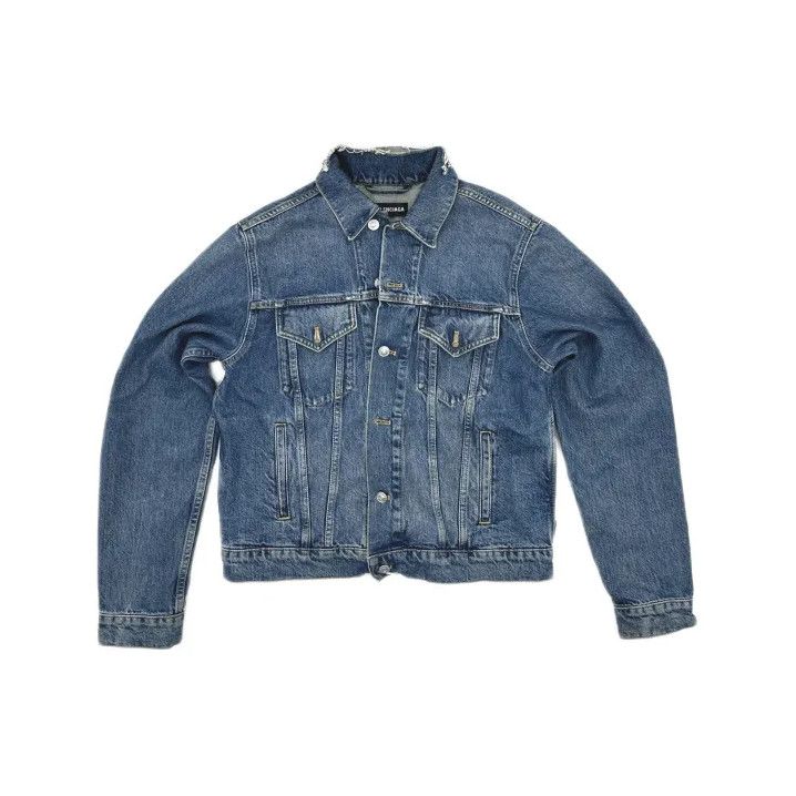 Balenciaga Balenciaga Blue Long Sleeve Denim Jacket Size US L / EU 52-54 / 3 - 2 Thumbnail