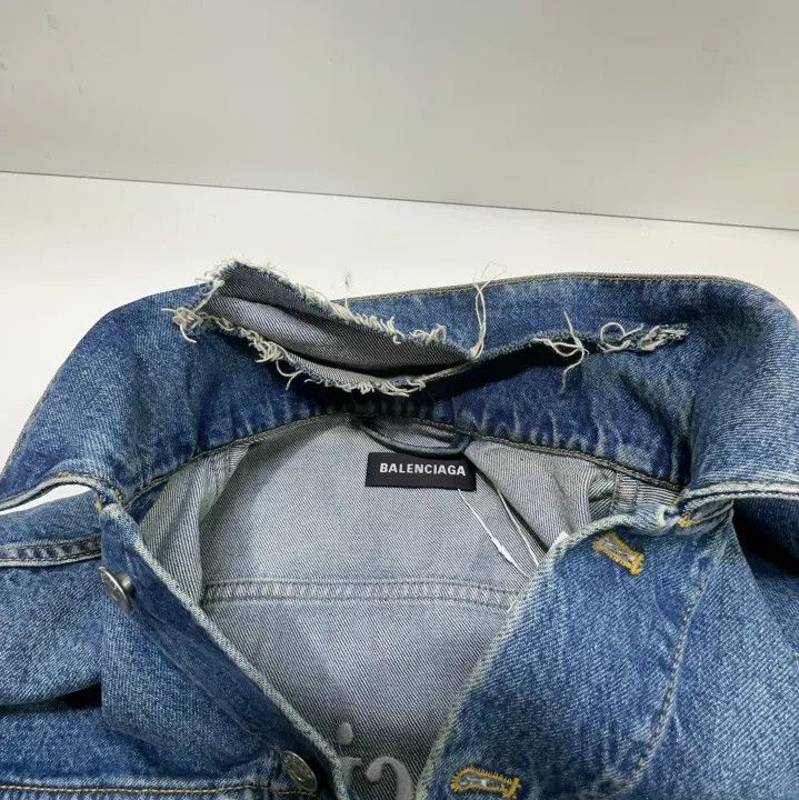 Balenciaga Balenciaga Blue Long Sleeve Denim Jacket Size US L / EU 52-54 / 3 - 6 Thumbnail