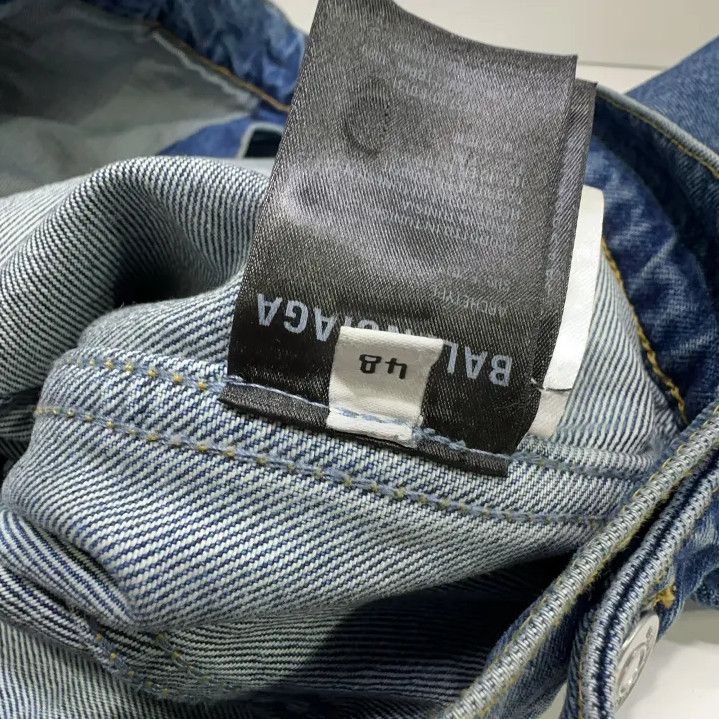 Balenciaga Balenciaga Blue Long Sleeve Denim Jacket Size US L / EU 52-54 / 3 - 4 Thumbnail