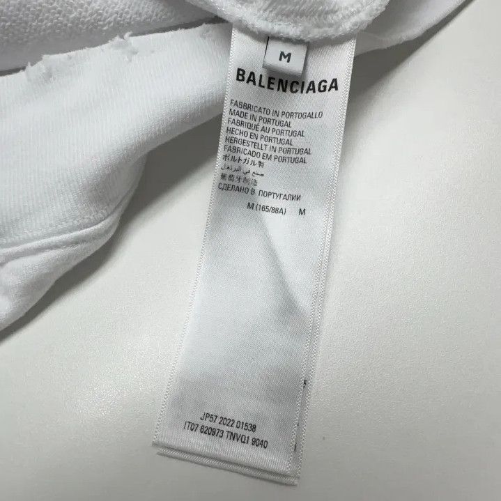 Balenciaga Balenciaga White Hand Drawn Logo Hoodie Size US M / EU 48-50 / 2 - 3 Thumbnail