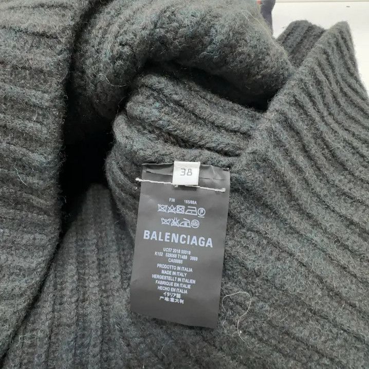 Balenciaga Balenciaga Logo Wool and Silk Knitted Sweater Size US M / EU 48-50 / 2 - 5 Thumbnail