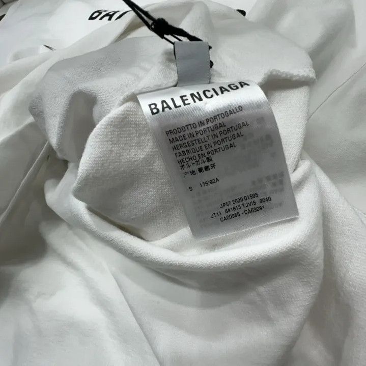 Balenciaga Balenciaga White Graphic Short Sleeve T-Shirt Size US S / EU 44-46 / 1 - 6 Thumbnail