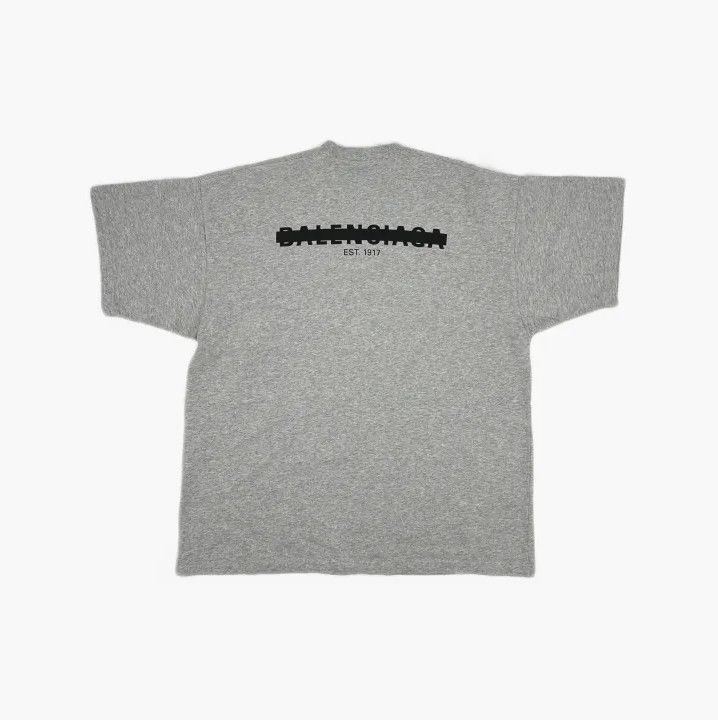 Balenciaga Balenciaga Logo Print Oversized T-Shirt in Gray Size US M / EU 48-50 / 2 - 3 Thumbnail