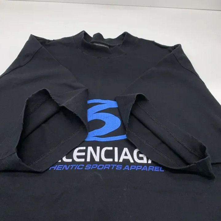 Balenciaga Balenciaga Logo Print Black Short Sleeve T-shirt Size US XS / EU 42 / 0 - 11 Thumbnail