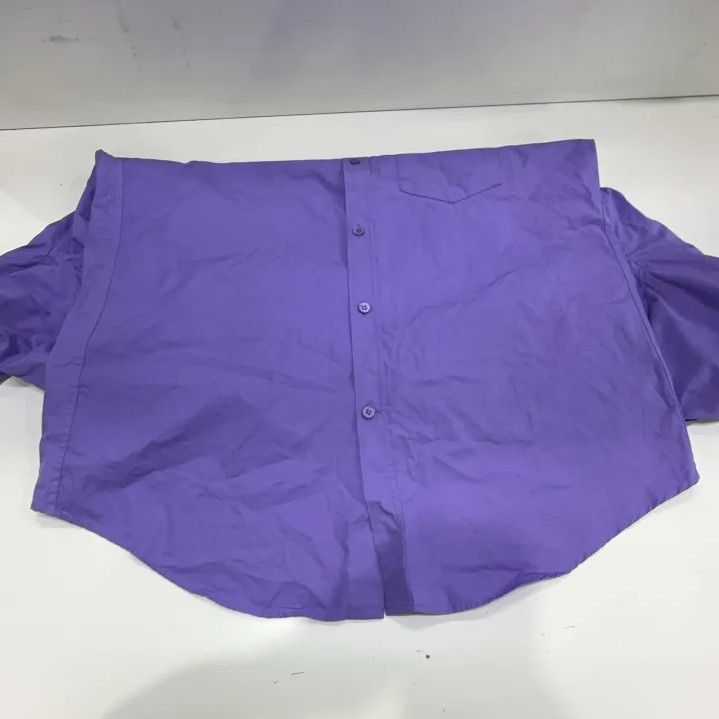 Balenciaga Balenciaga Casual Long Sleeve Shirt in Purple Size US S / EU 44-46 / 1 - 9 Thumbnail