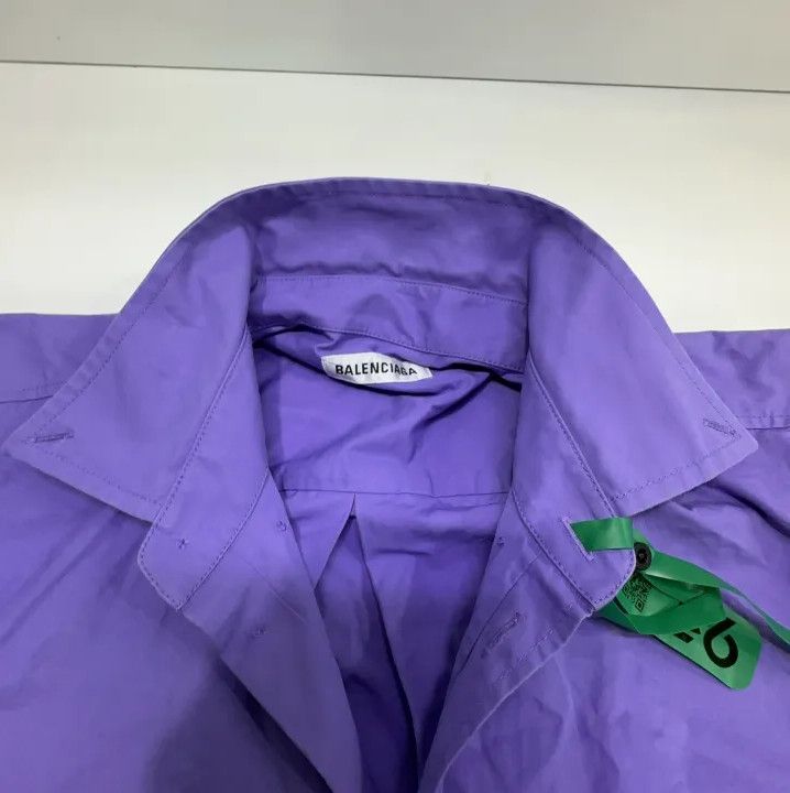 Balenciaga Balenciaga Casual Long Sleeve Shirt in Purple Size US S / EU 44-46 / 1 - 7 Thumbnail