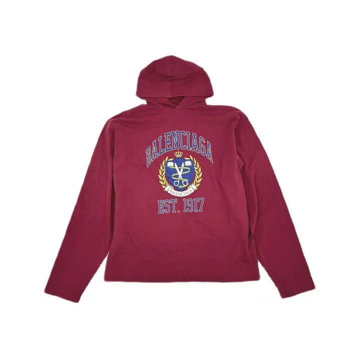 Balenciaga Balenciaga Red Logo Hoodie for Men Size US M / EU 48-50 / 2 - 2 Thumbnail