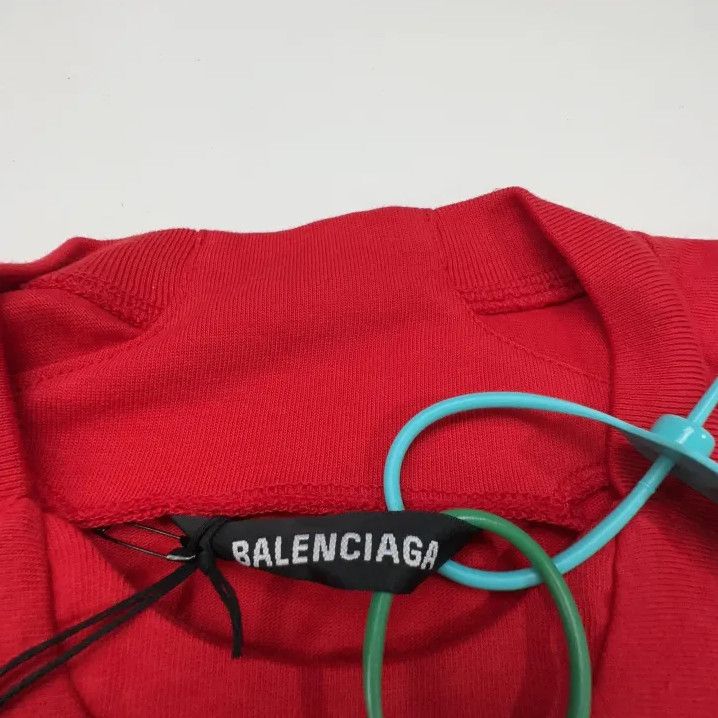 Balenciaga Balenciaga SS22 Red Logo Print T-Shirt Size US M / EU 48-50 / 2 - 2 Thumbnail