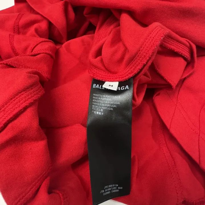 Balenciaga Balenciaga SS22 Red Logo Print T-Shirt Size US M / EU 48-50 / 2 - 3 Thumbnail