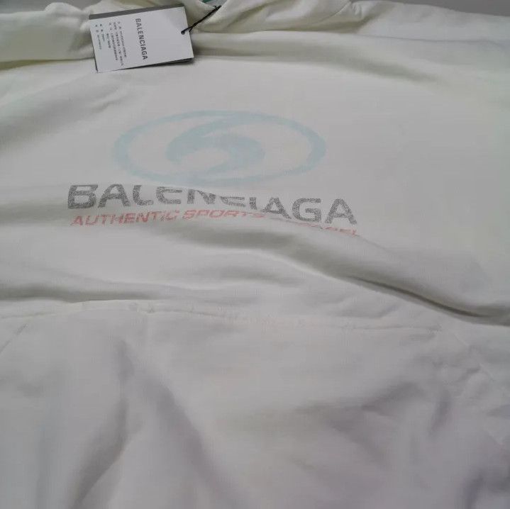 Balenciaga Balenciaga FW23 Logo Print White Hoodie Size US M / EU 48-50 / 2 - 6 Thumbnail