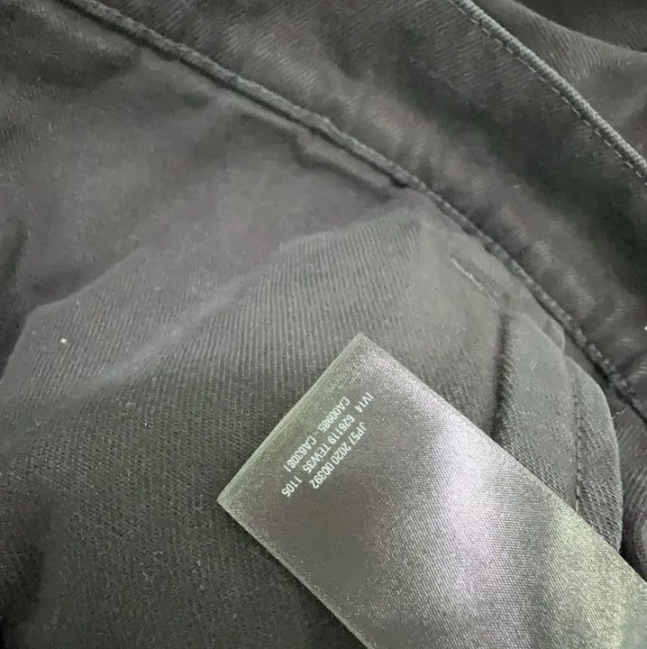Balenciaga Balenciaga Black Short Denim Jacket with Logo Size US L / EU 52-54 / 3 - 5 Thumbnail