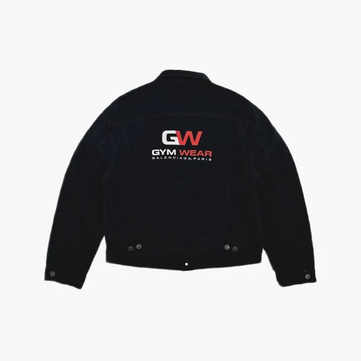 Balenciaga Balenciaga Black Short Denim Jacket with Logo Size US L / EU 52-54 / 3 - 3 Thumbnail