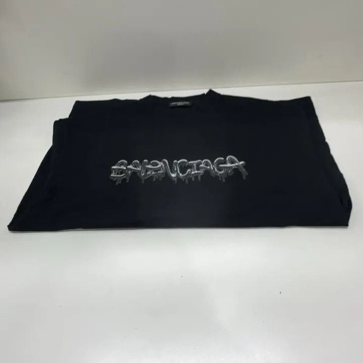 Balenciaga Balenciaga SS22 Black Slime Logo Short Sleeve T-Shirt Size US S / EU 44-46 / 1 - 13 Thumbnail