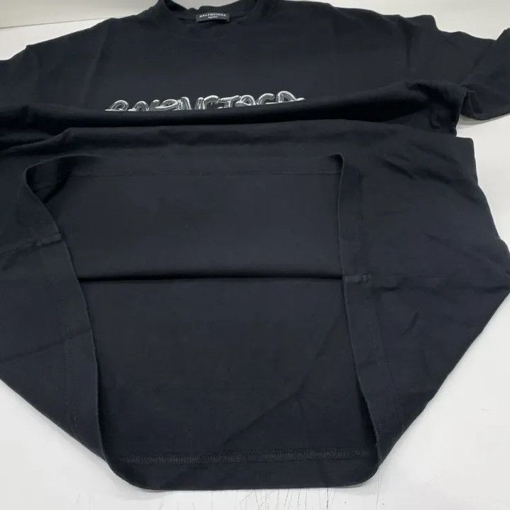 Balenciaga Balenciaga SS22 Black Slime Logo Short Sleeve T-Shirt Size US S / EU 44-46 / 1 - 8 Thumbnail