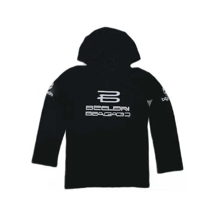 Balenciaga Balenciaga Black Logo Hoodie for Men Size US M / EU 48-50 / 2 - 2 Thumbnail